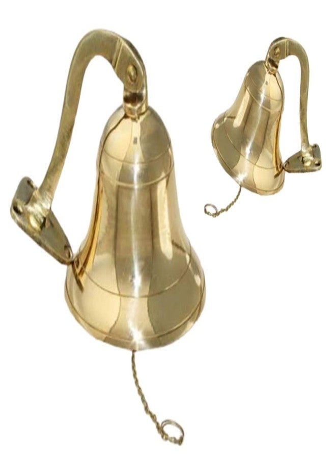 THOR INSTRUMENTS Brass Ship Nautical Wall Decor Bell 4 inches Rustic Vintage Home Decor Gifts - Image 1